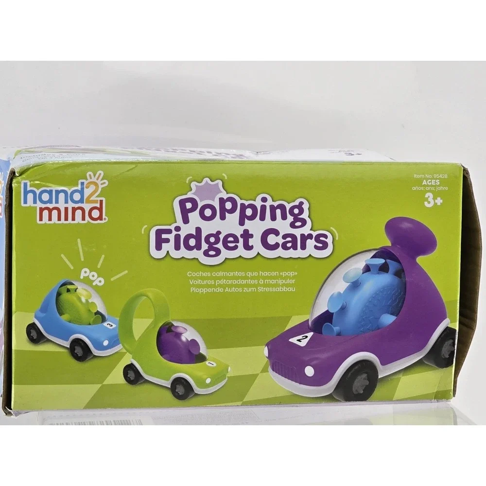 NEW hand2mind Popping Fidget Car 3 Cars Kids Toy Children's‎ Toy Sensory Toy